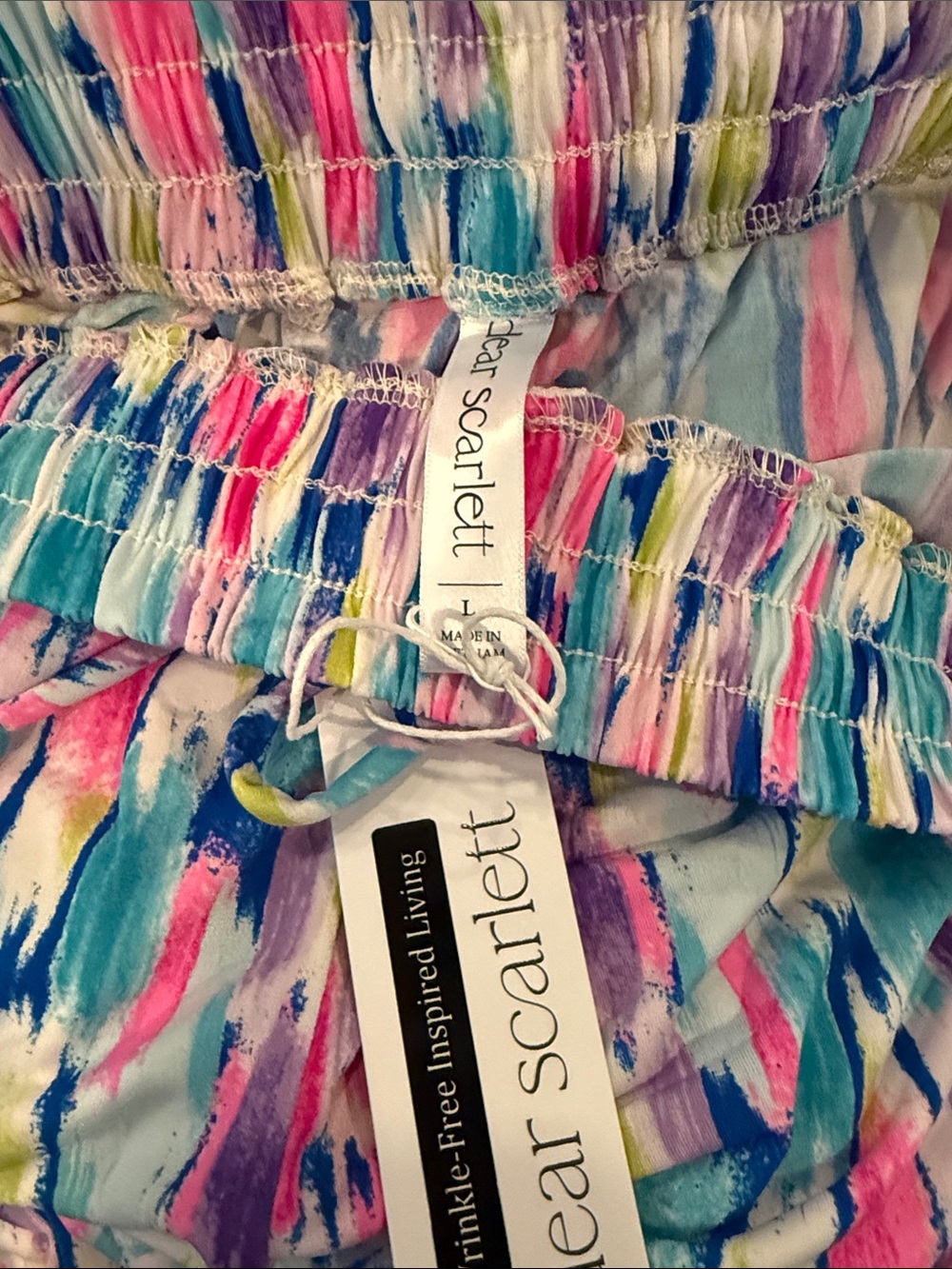 Dear Scarlett Boutique Sleeveless Brushstroke Print Tank Top and Pant Set - Picture 11 of 14